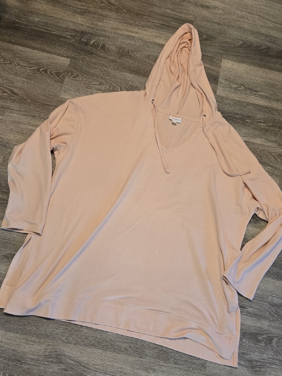 LuLaRoe Tops - Lularoe Baby Pink Eliza Hooded Top 3XL